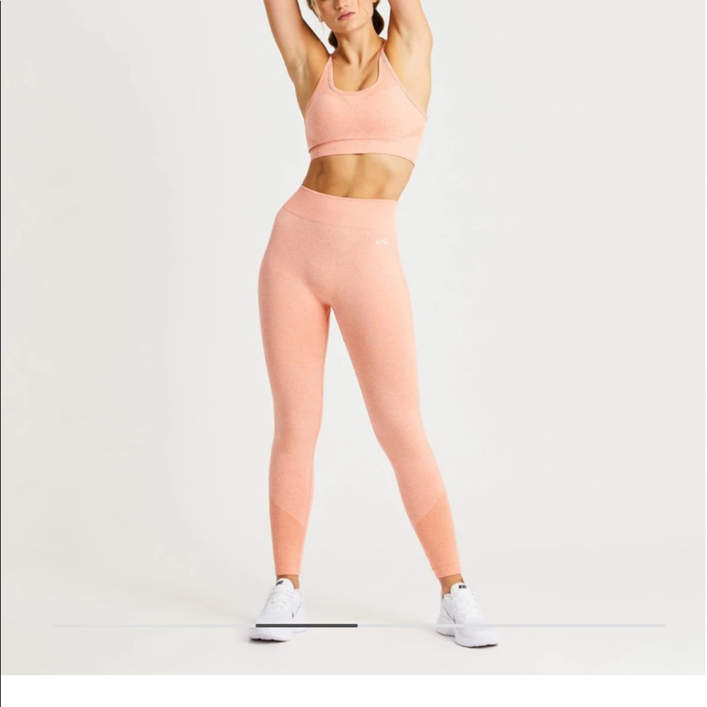 NTW AYBL PEACH MARL MOTION SEAMLESS LEGGINGS- Size M